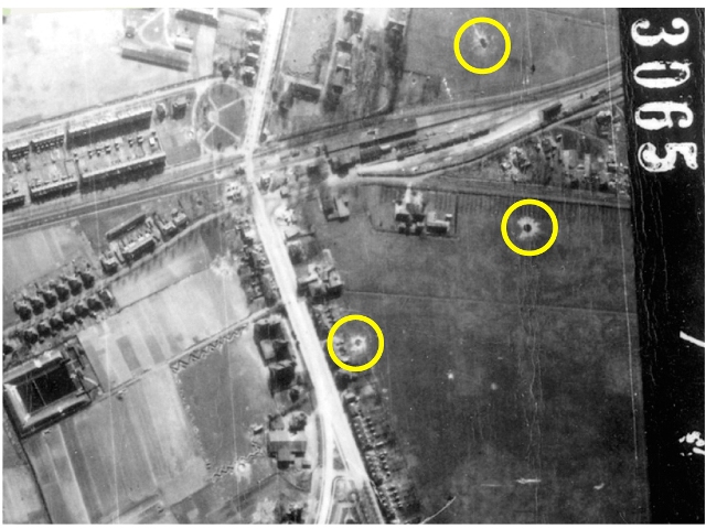luchtfoto  15-03-1945  harderwijk NGE onderzoek risocanalyse station harderwijk BLVC 