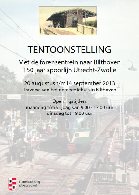 poster bilthoven 150 jaar spoor zwolle utrecht